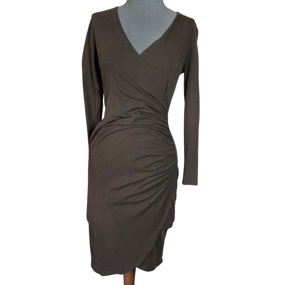 Brown V Neck Bodycon Dress Size Small
